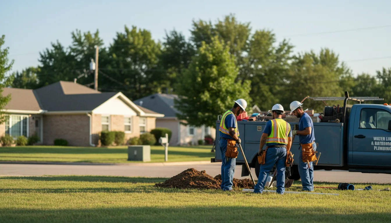 Residential water line and bathroom plumbing service in Lagrange, ME